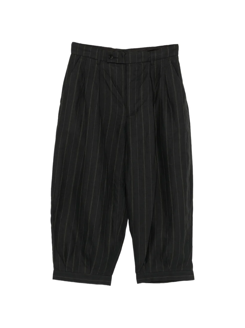 Klasica pinstripe-pattern pleated trousers - Schwarz