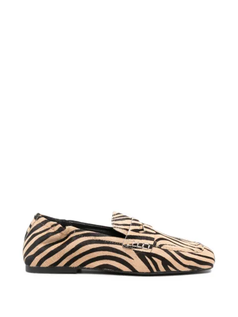 Ash zebra-print pony hair loafers