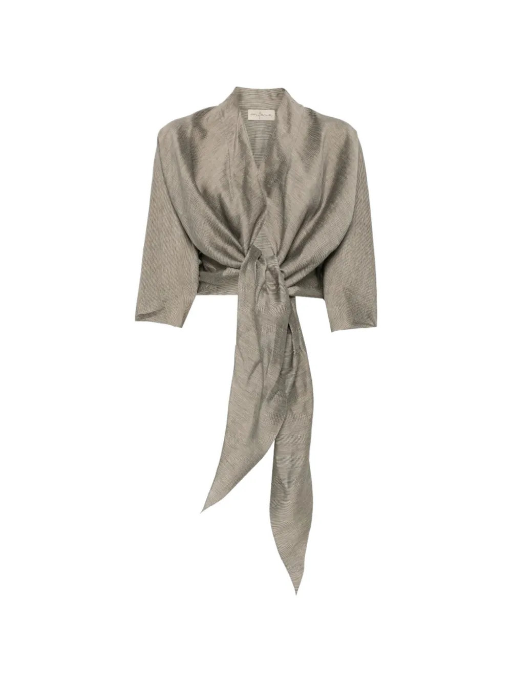 Cortana Aria Tie-fastening Jacket In Neutral