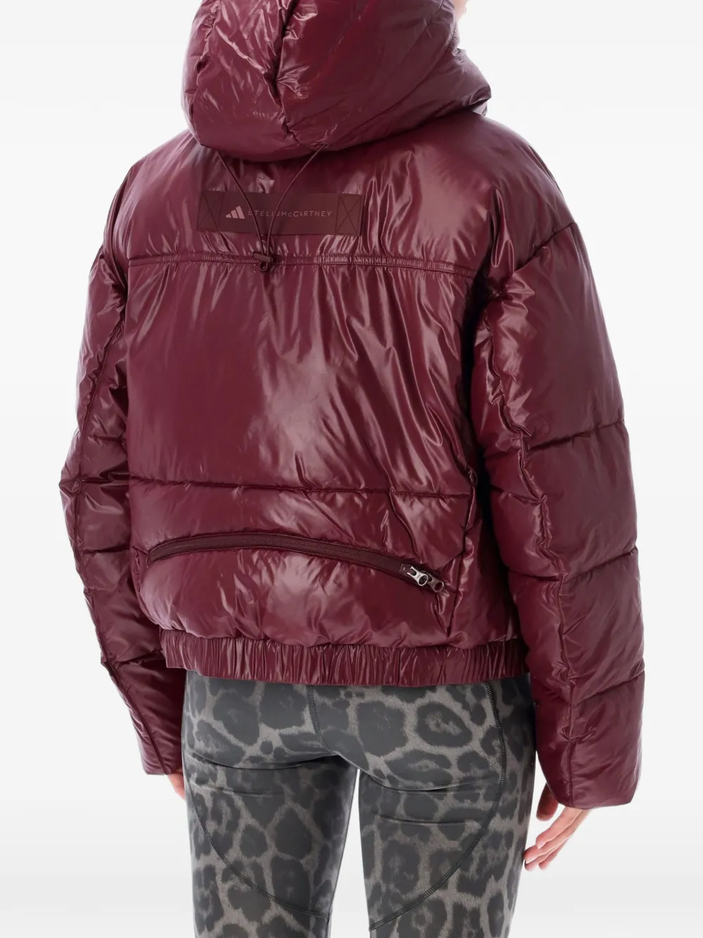 adidas by Stella McCartney Gevoerd jack met capuchon Paars