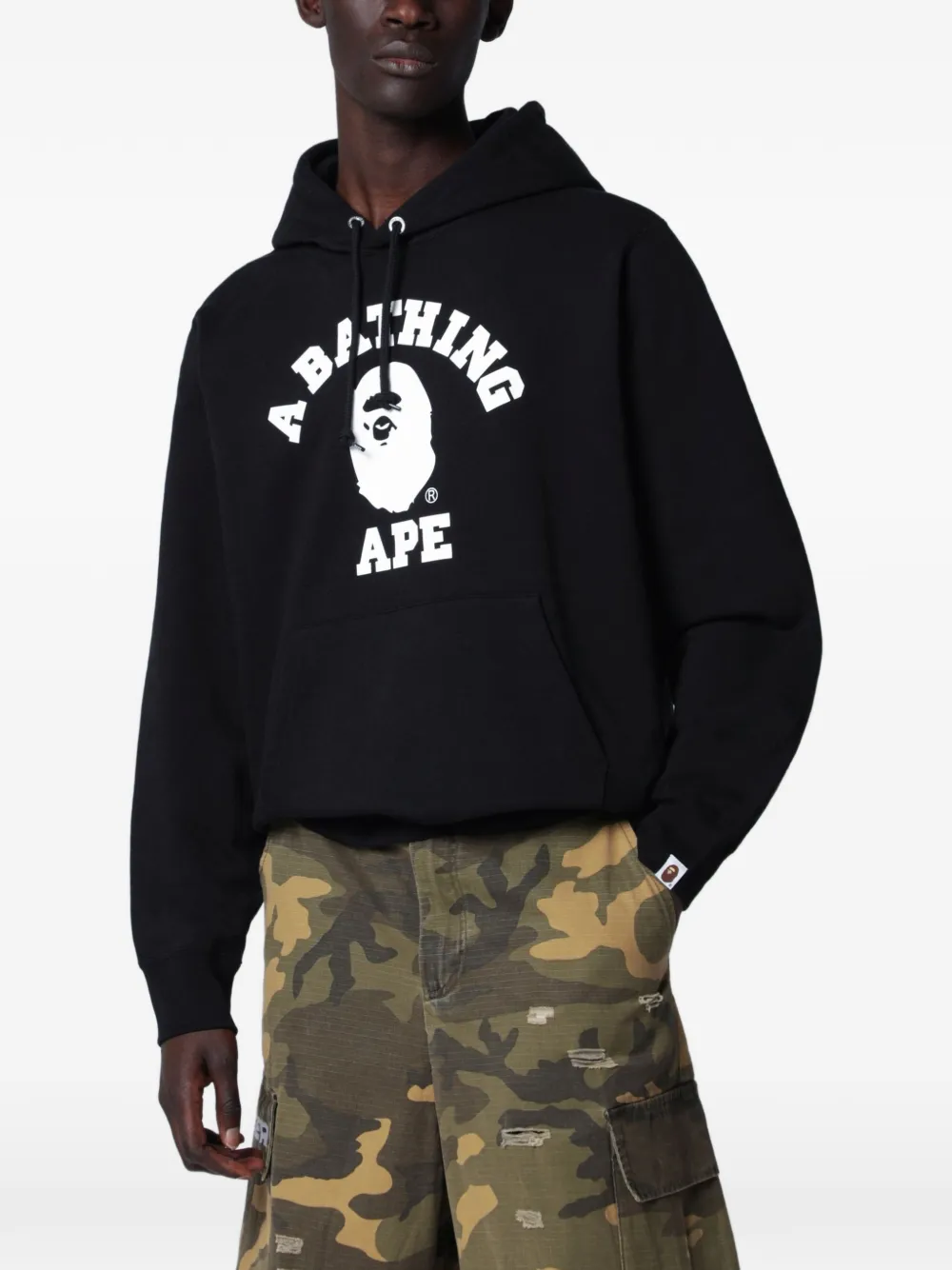 A BATHING APE® logo-print hoodie