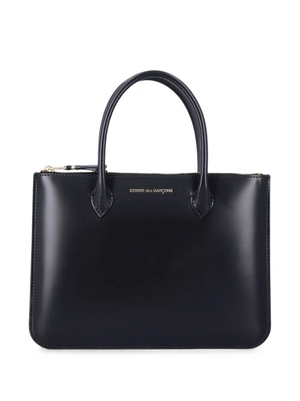 Comme Des Garçons Wallet logo-print leather tote bag