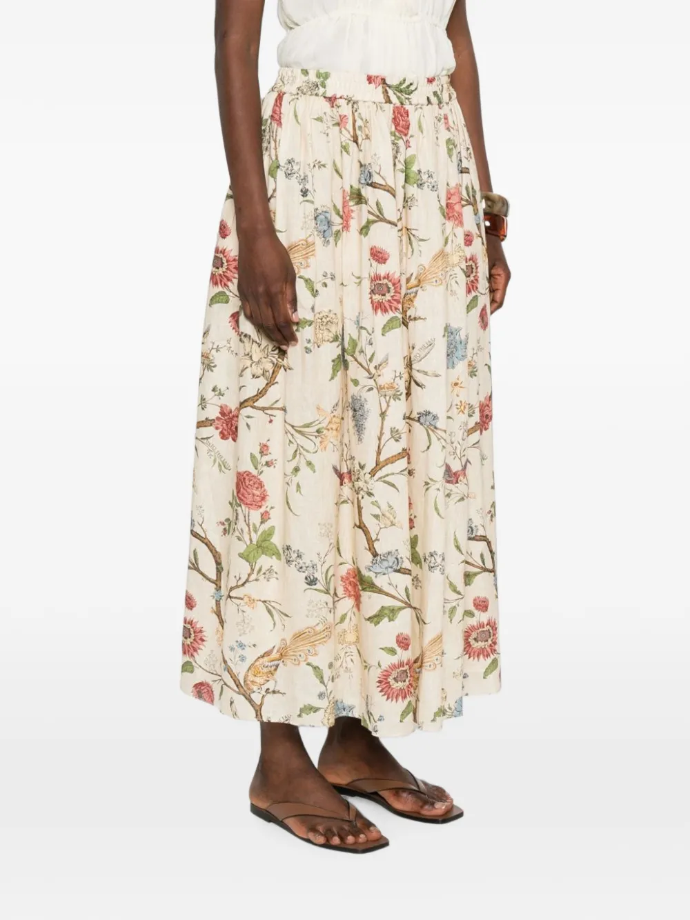 INTO THE EAST floral-print maxi skirt