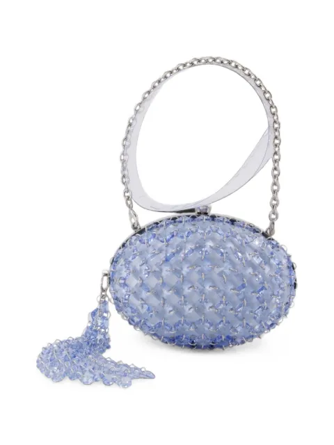 Self-Portrait oval crystal-embellished clutch bag