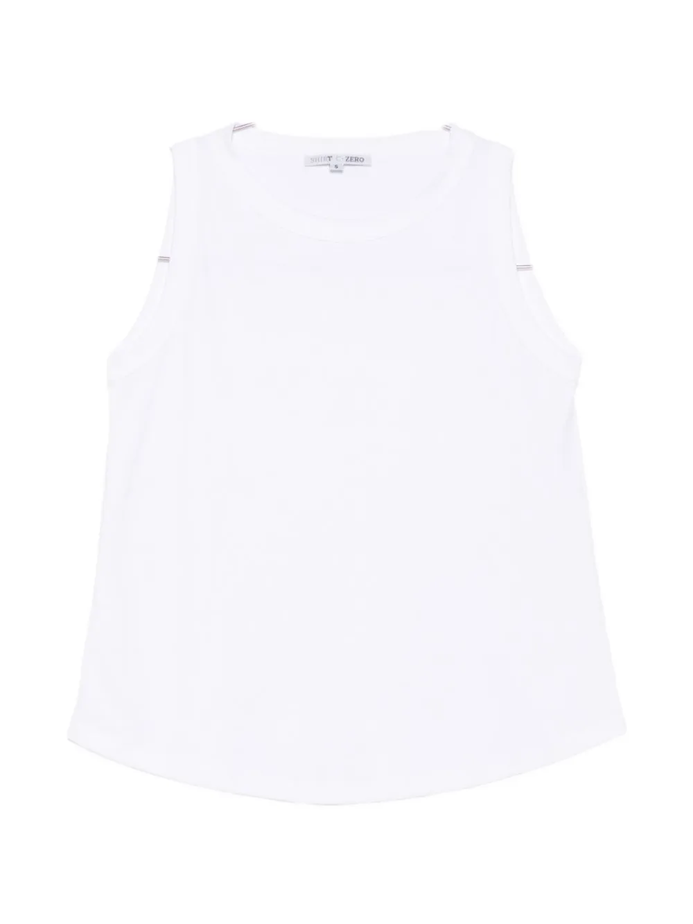 Shirt C-zero Sleeveless Crew-neck Top In White