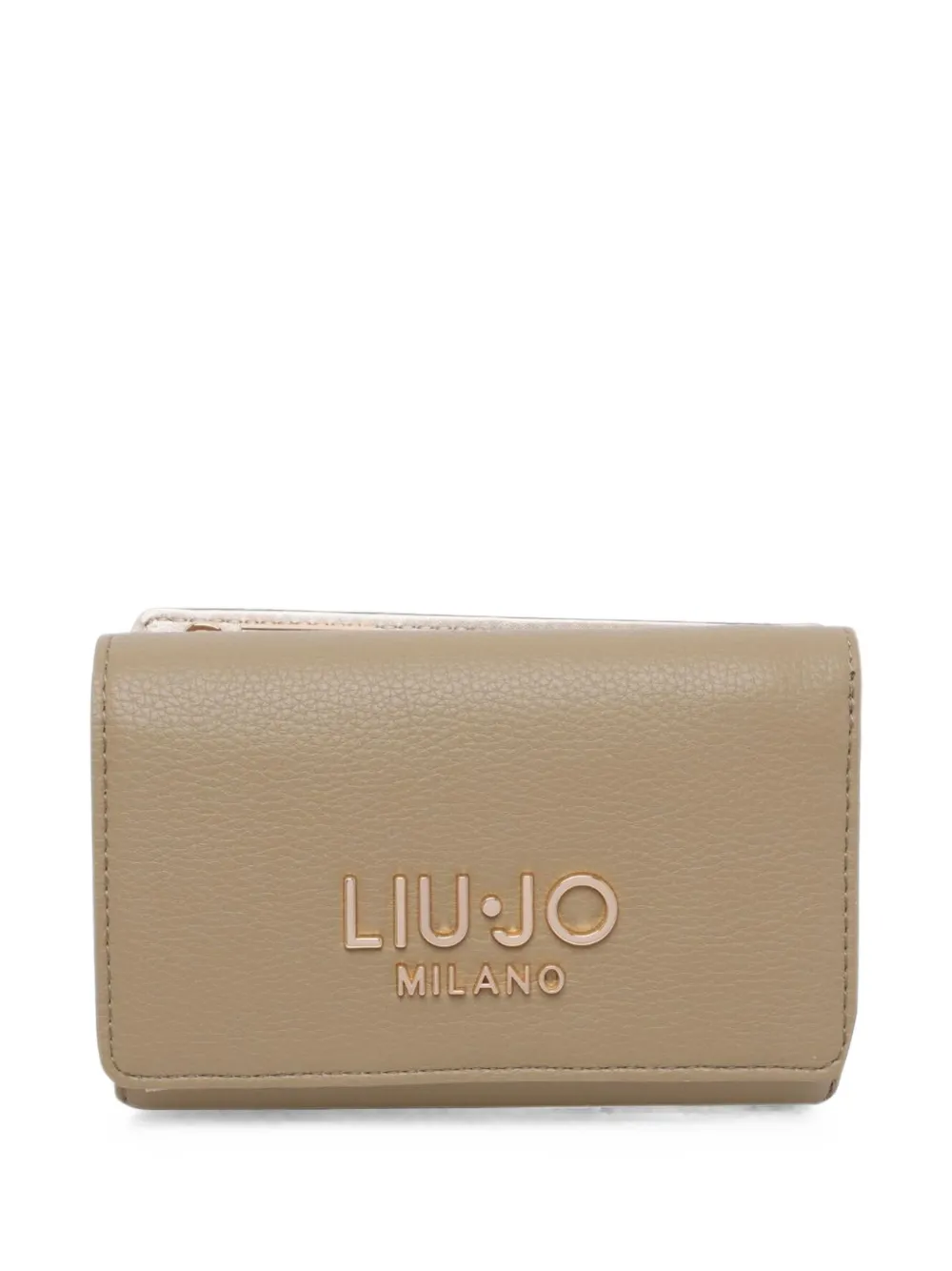 LIU JO logo-detail pebbled wallet - Toni neutri
