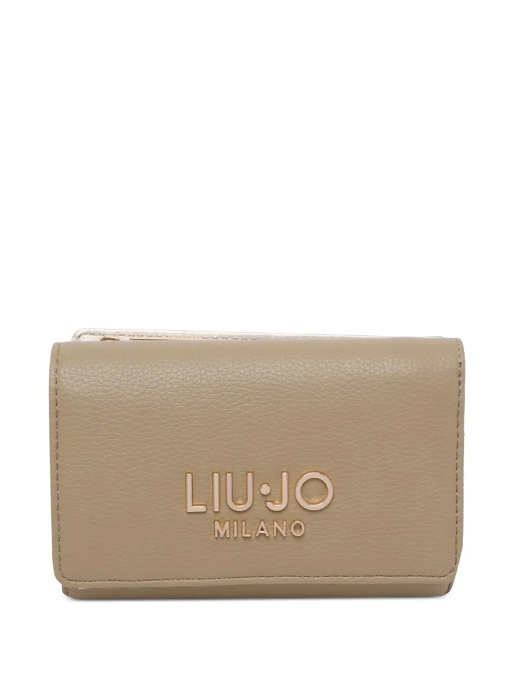 LIU JO logo-detail pebbled wallet - Toni neutri