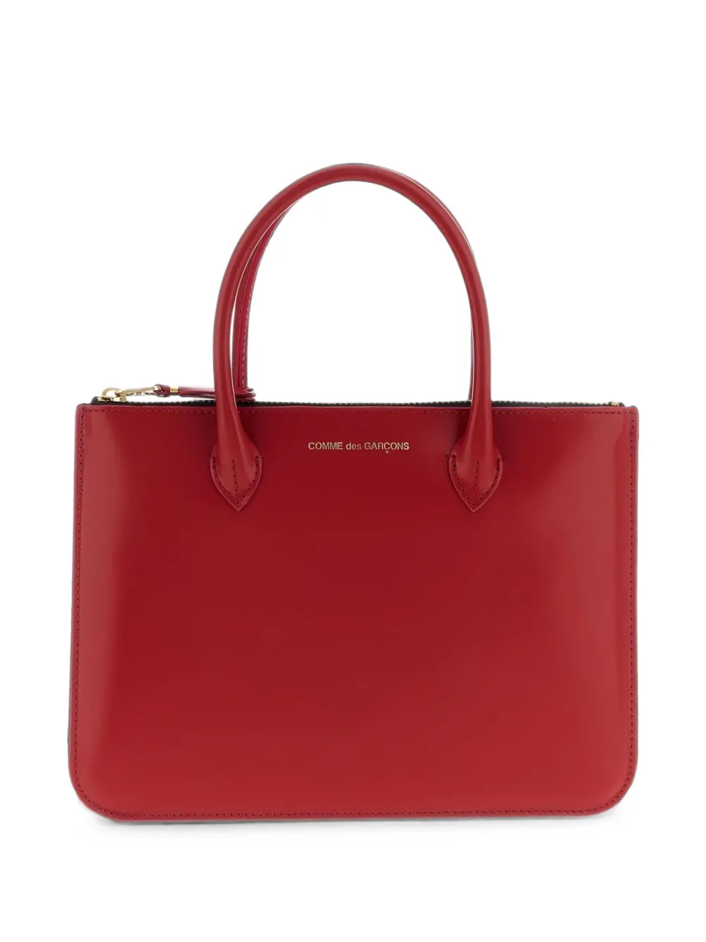 Comme Des Garçons Wallet logo-print leather tote bag