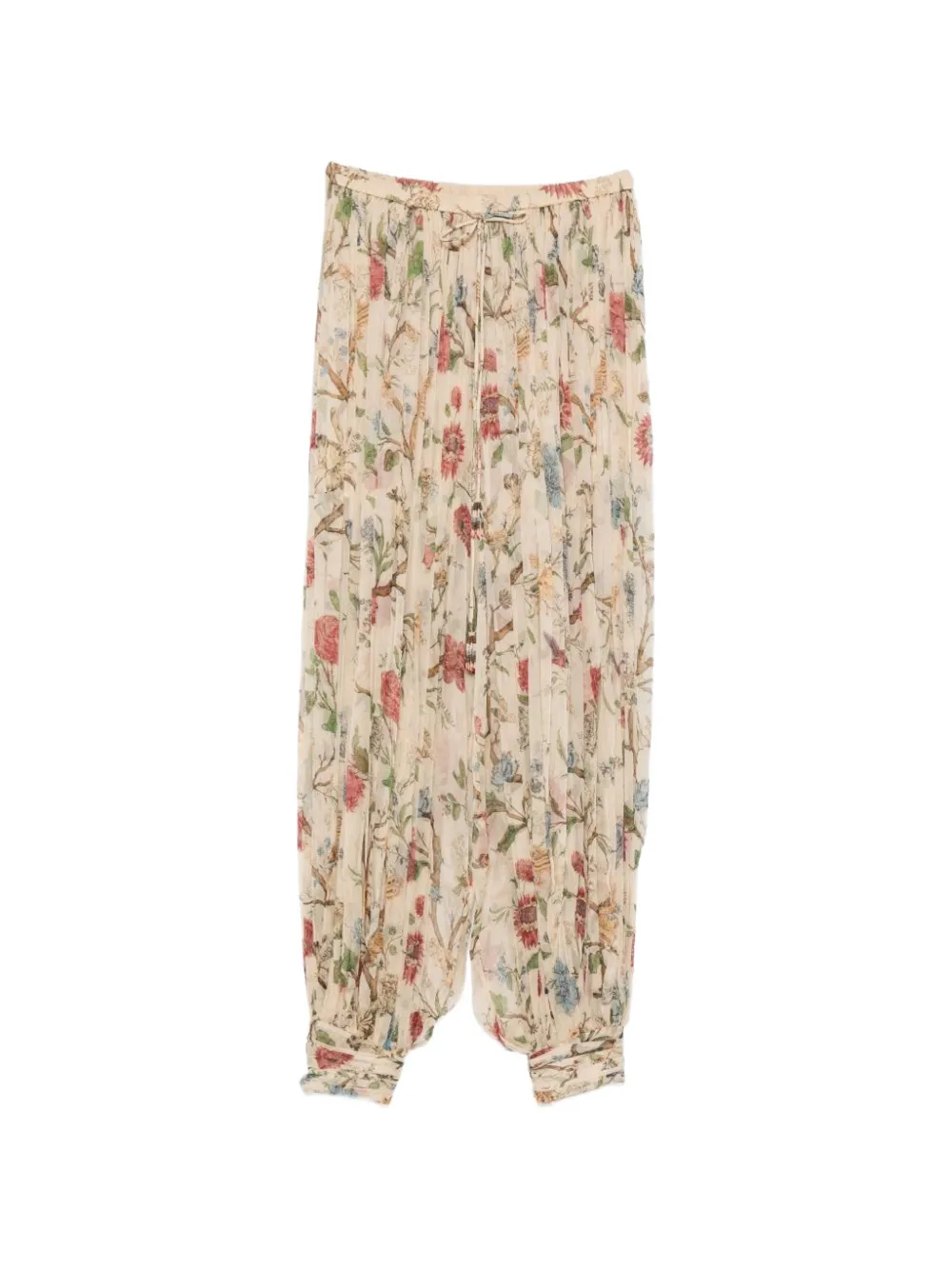 INTO THE EAST floral-print tapered trousers