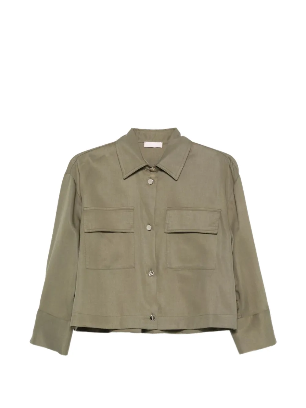 LIU JO cropped shirt khaki
