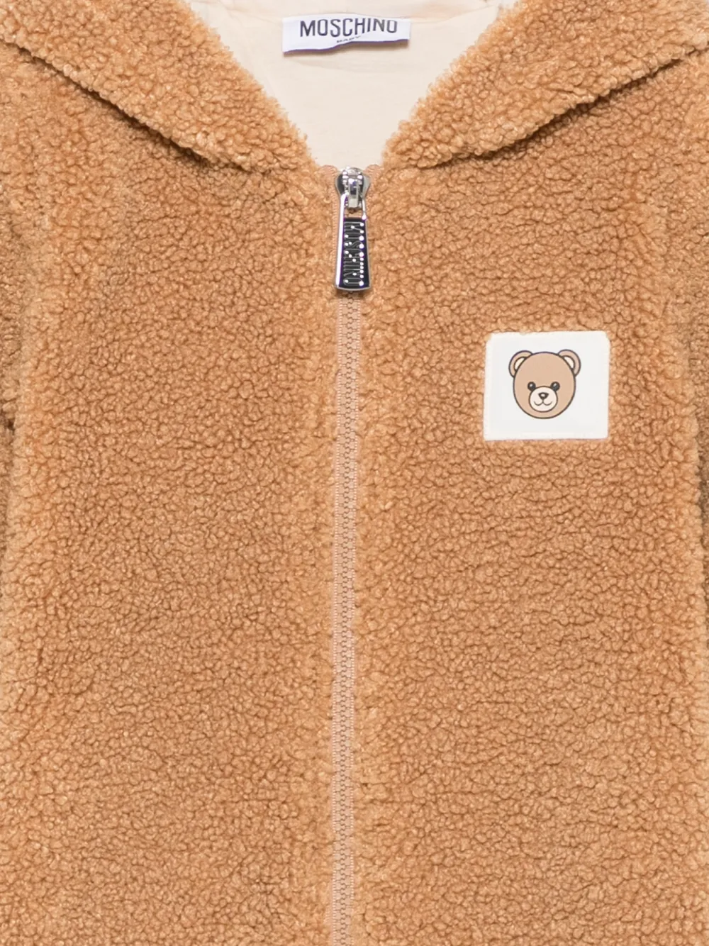 Moschino Kids Romper van imitatiebont met Teddy Bear-patch Bruin