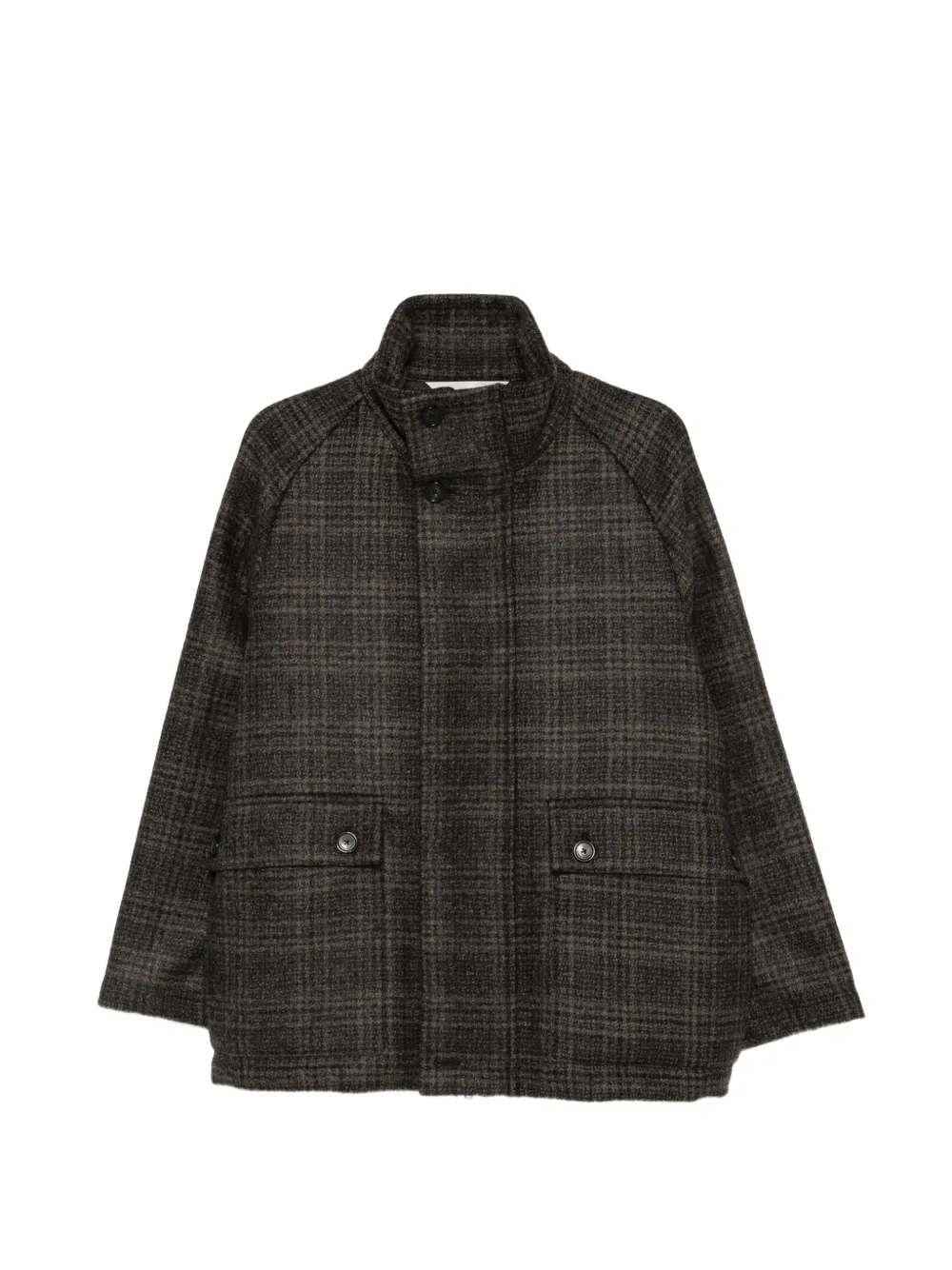 Barena long-sleeve checked jacket - Marrone
