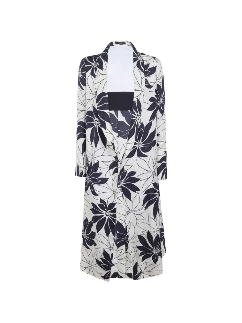 IBRIGU abrigo de seda con estampado floral