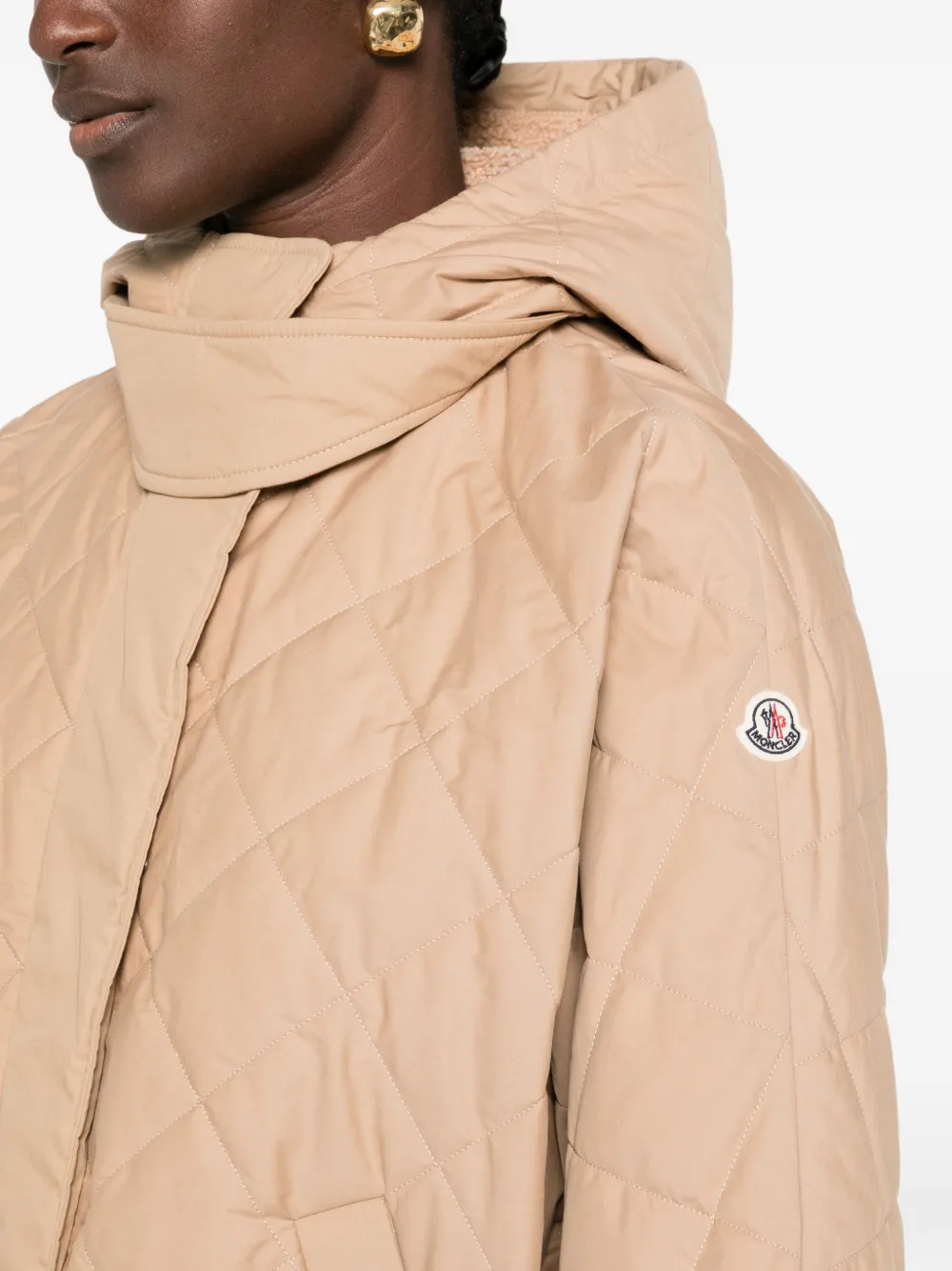 Moncler Cape met capuchon Beige