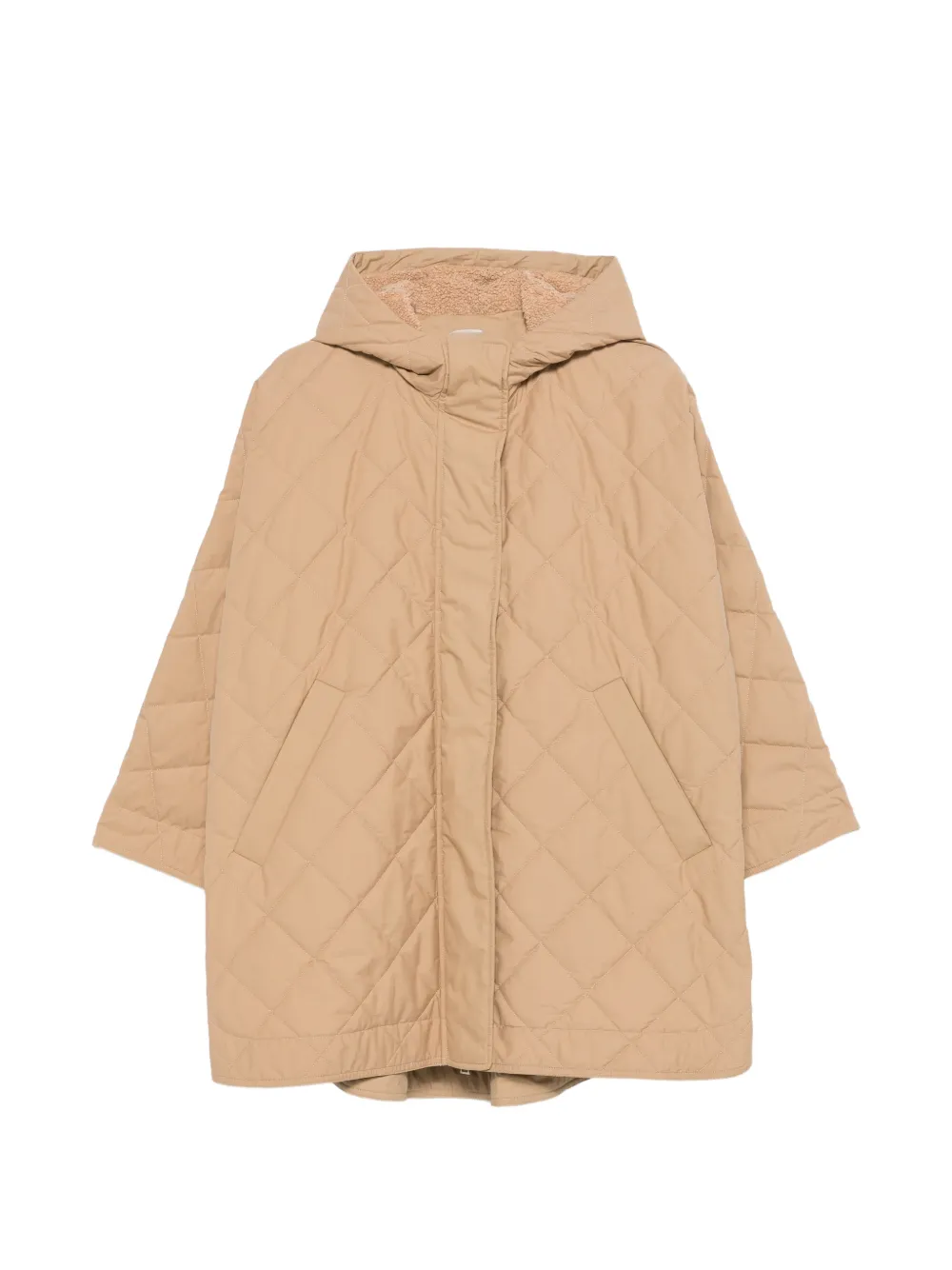 Moncler quilted hooded cape