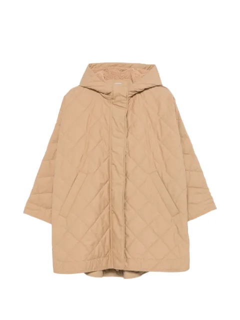 Moncler quilted hooded cape