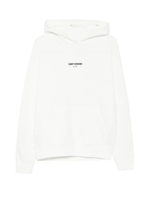 Elite logo-print cotton hoodie