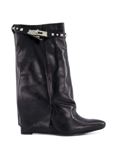 Gibaldi studded leather wedge boots