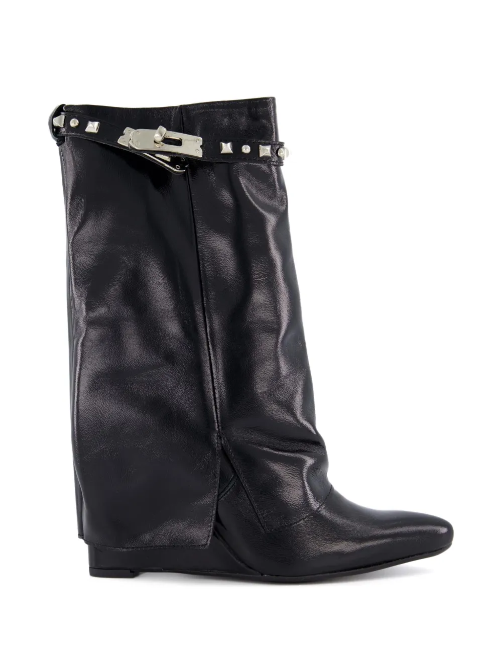 Gibaldi studded wedge boots in Black