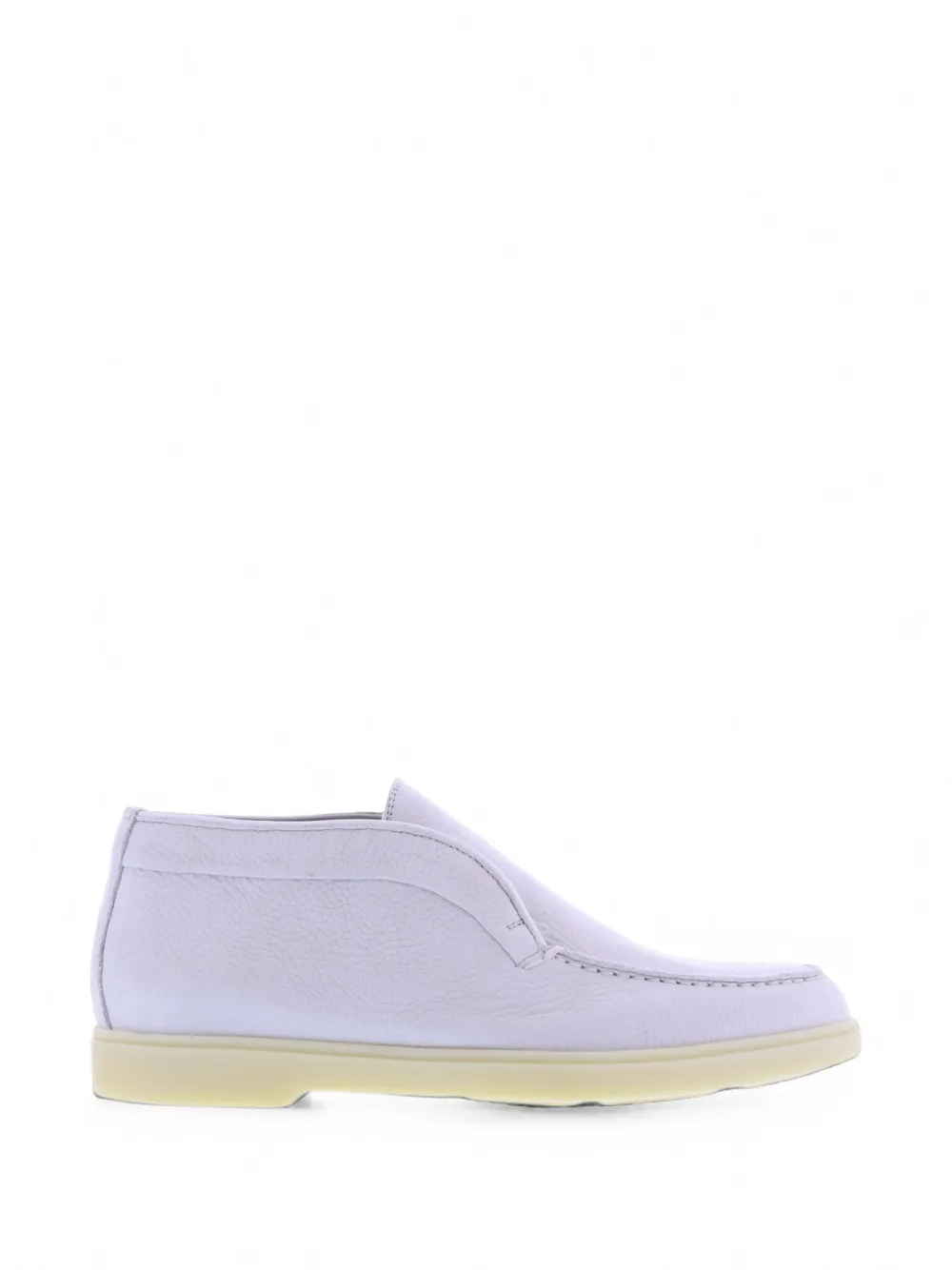 Santoni Grainy Leather Boots In Multi