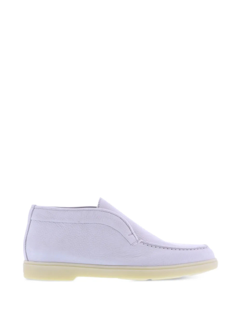 Santoni grainy leather boots - White