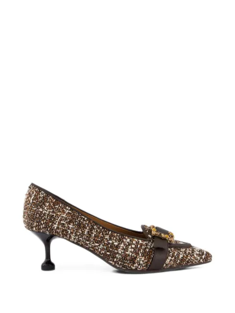 Gibaldi Martina tweed heeled pumps