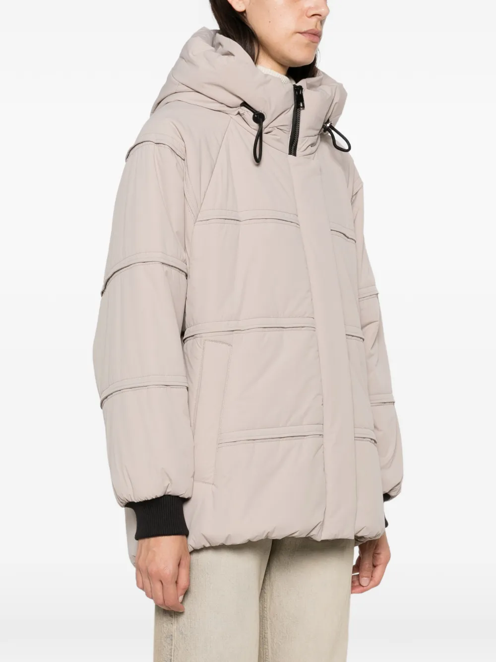 SEA WING Gewatteerd jack met capuchon Beige