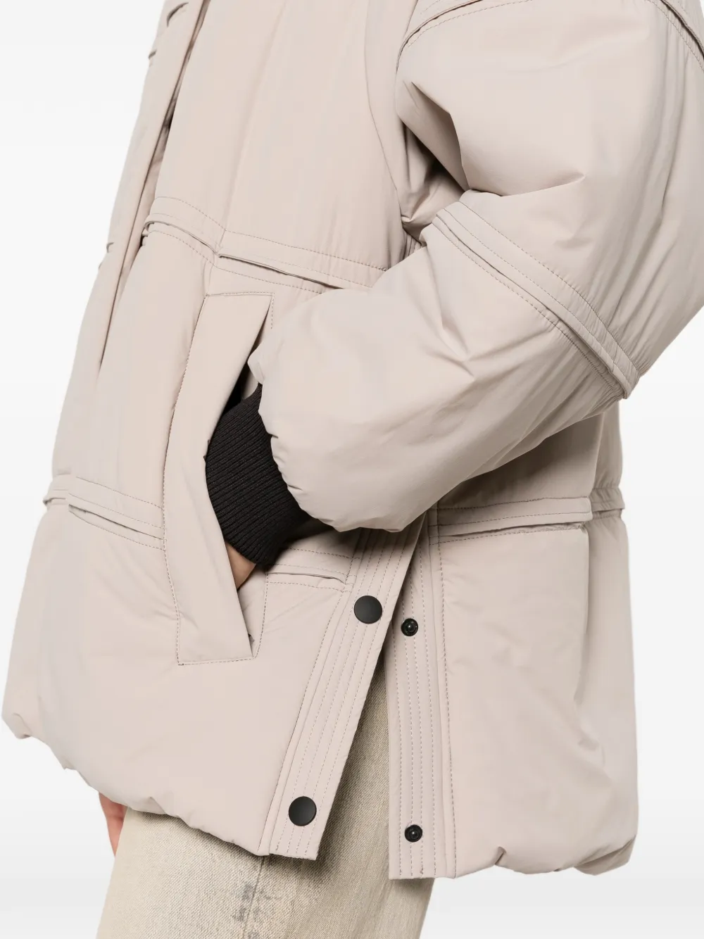 SEA WING Gewatteerd jack met capuchon Beige