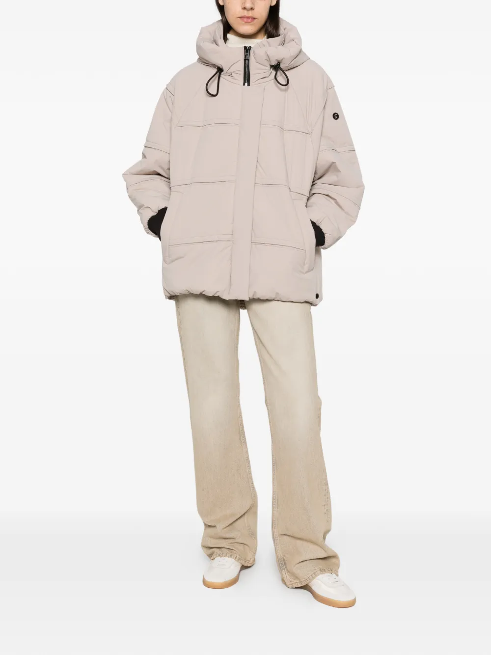 SEA WING Gewatteerd jack met capuchon Beige