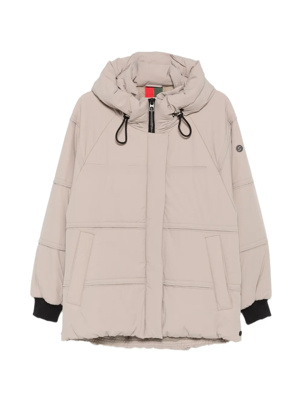 SEA WING hooded padded jacket - Nude
