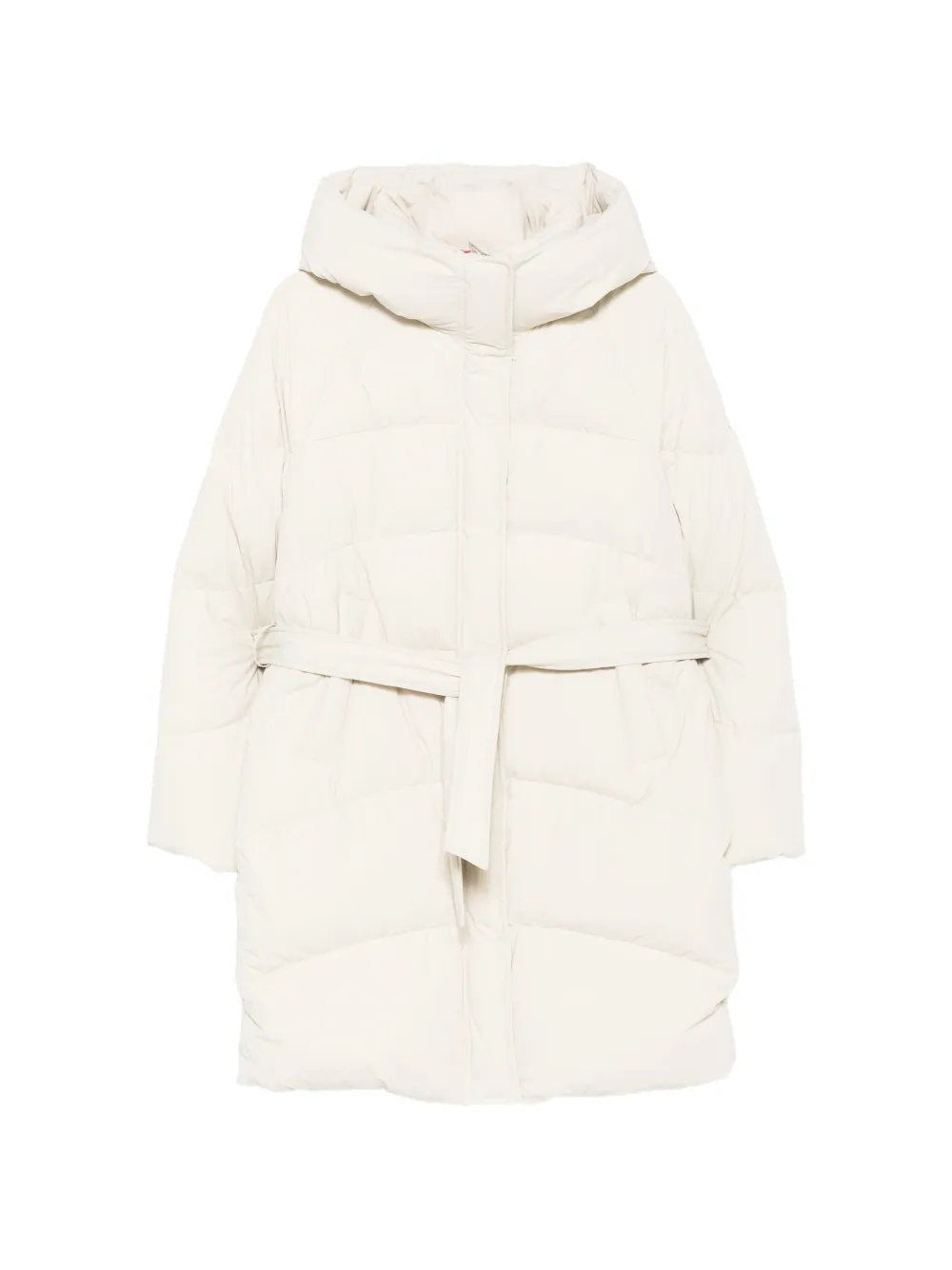 SEA WING belted hooded puffer coat - Toni neutri