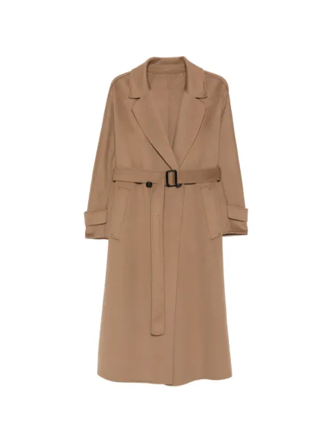 SEA WING belted button-cuff coat
