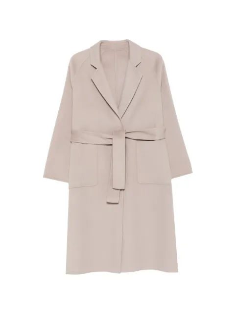 SEA WING belted button-cuff coat