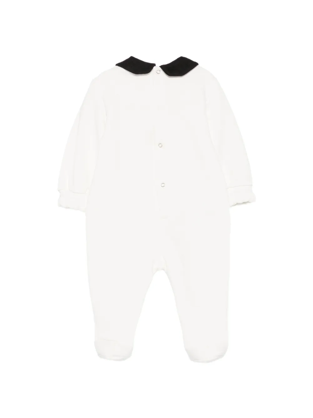 Elisabetta Franchi La Mia Bambina Jumpsuit met Peter Pan-kraag en geborduurd logo Wit
