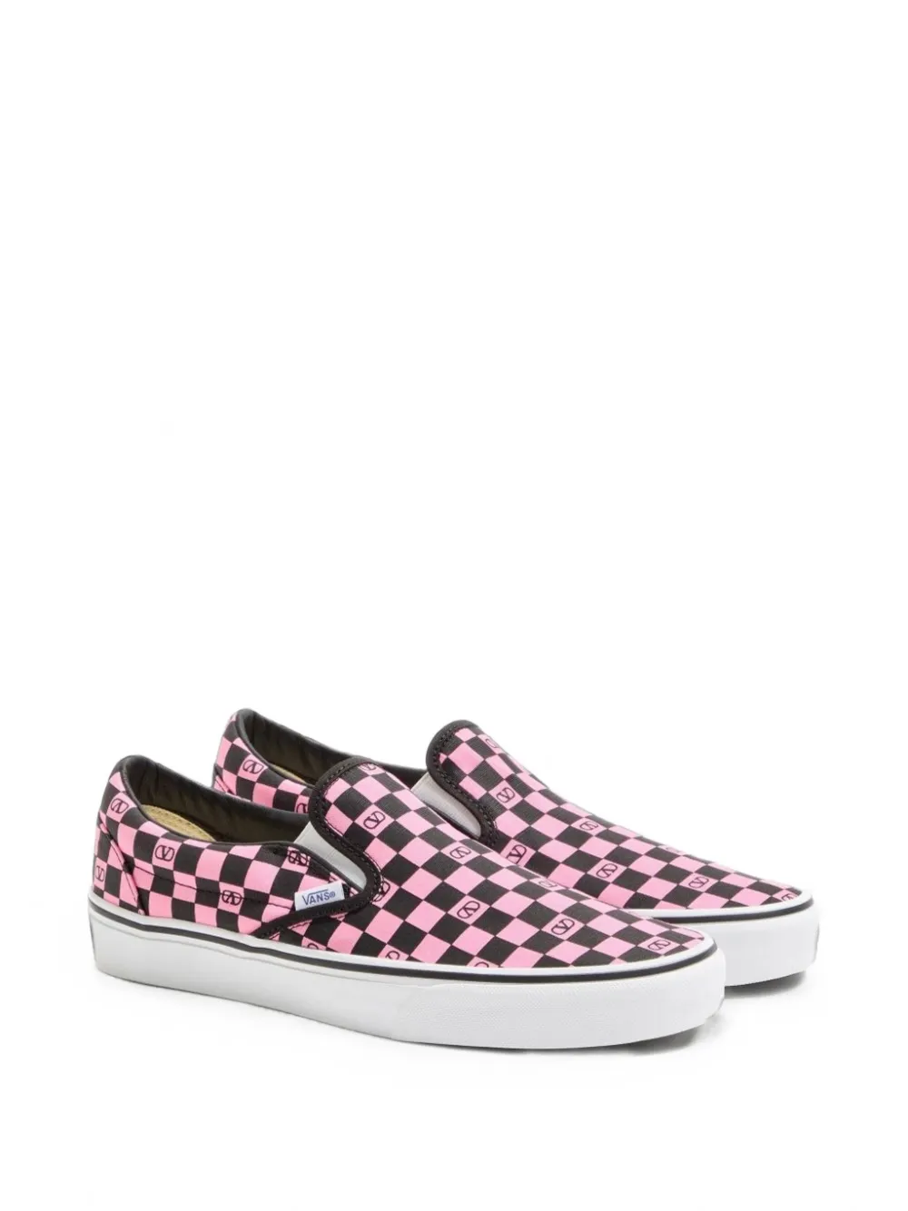 Valentino Garavani VLogo checkerboard canvas sneakers Roze