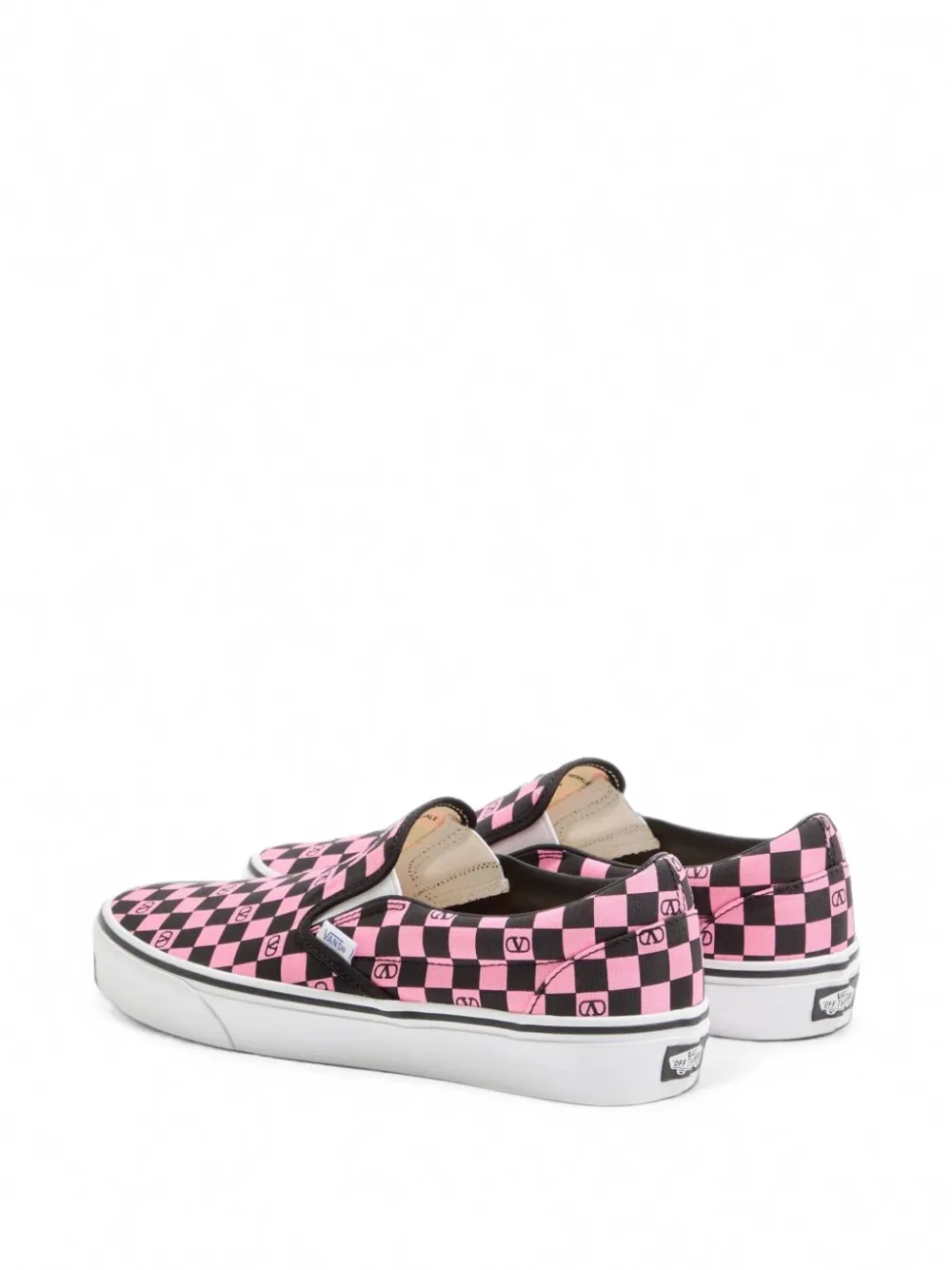 Valentino Garavani VLogo checkerboard canvas sneakers Roze