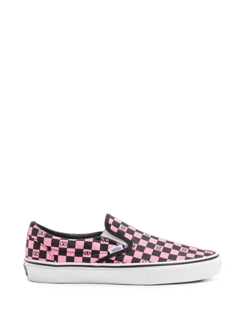 Valentino Garavani VLogo checkerboard canvas sneakers - Rosa