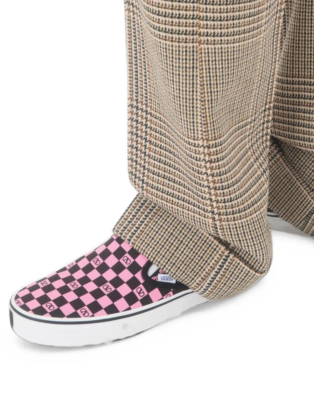 Valentino Garavani VLogo checkerboard canvas sneakers Roze