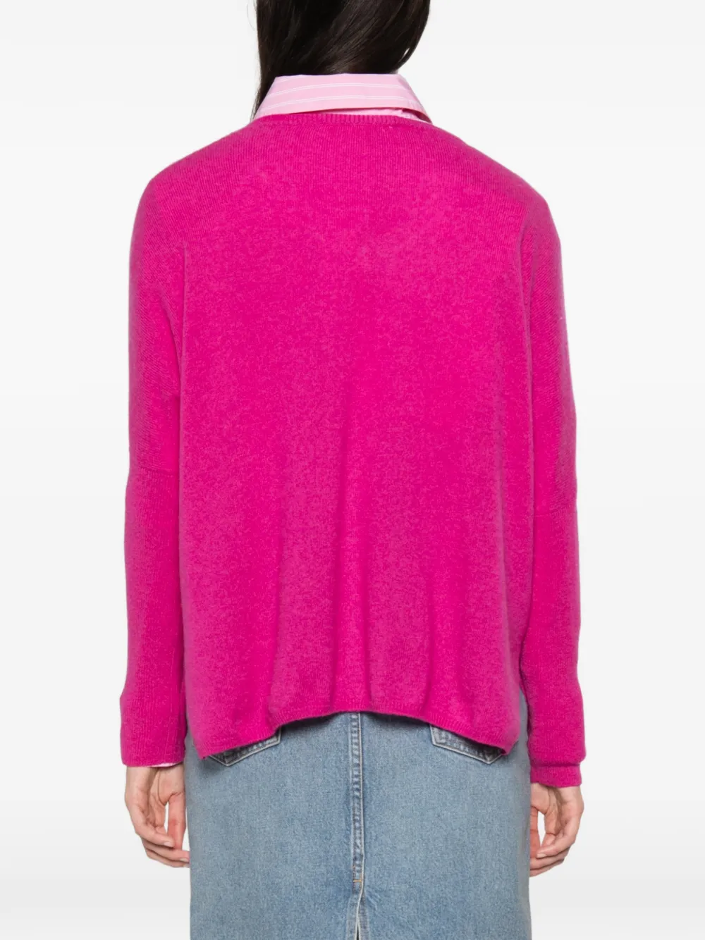 absolut cashmere Camille V-neck cashmere sweater Roze