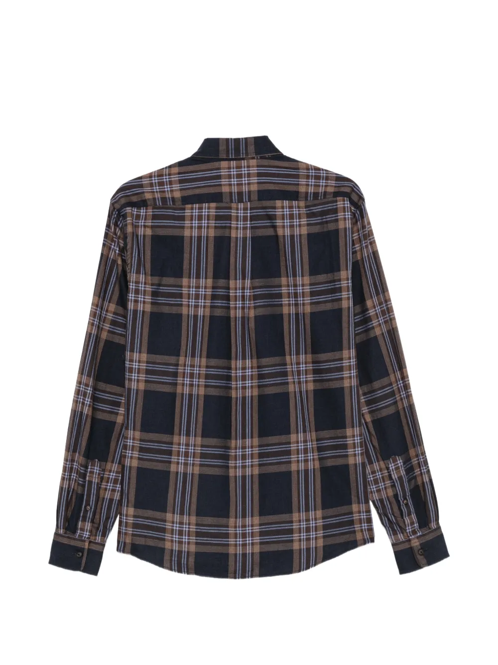 BOSS Geruit overhemd Blauw