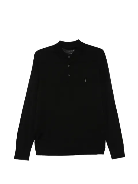 AllSaints logo-embroidered polo shirt