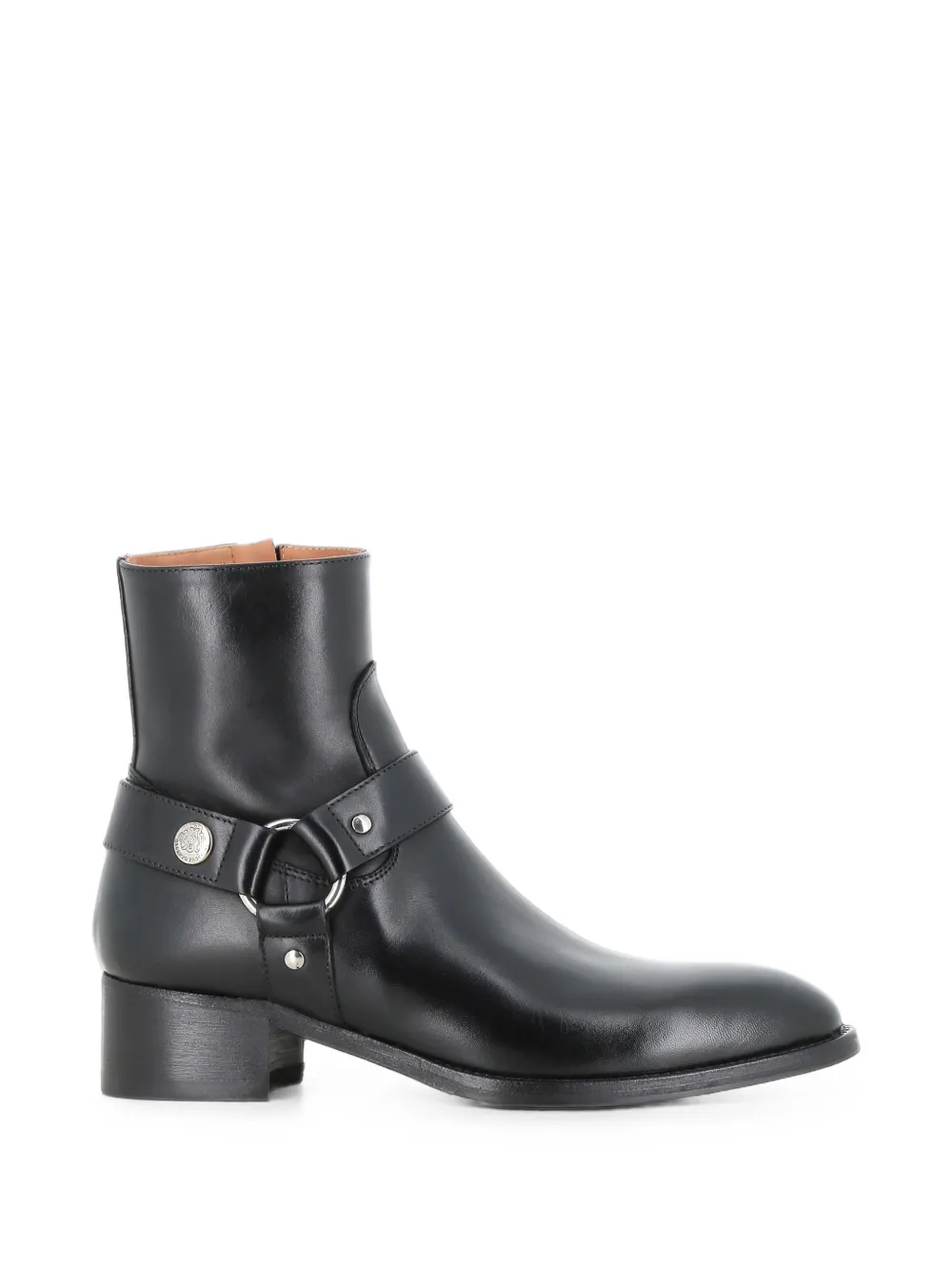 Alberto Fasciani bottines en cuir à détail équestre - Noir