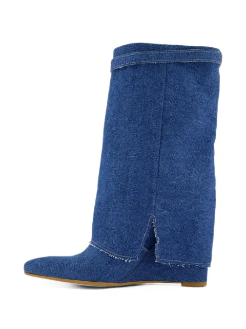Gibaldi Icona denim wedge-heel boots
