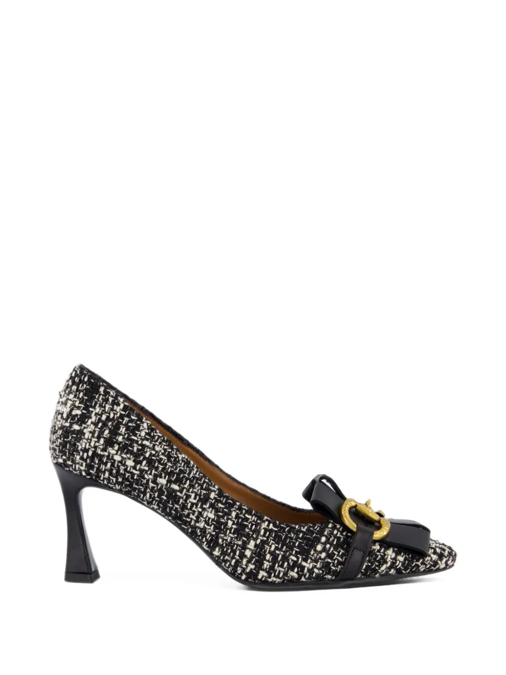 Gibaldi escarpins en tweed à détail de mors - Noir