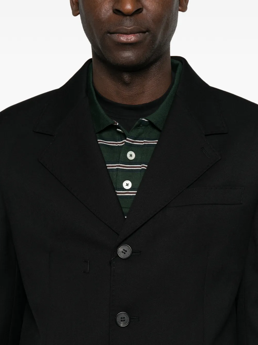 DUNST Blazer met enkele rij knopen Zwart