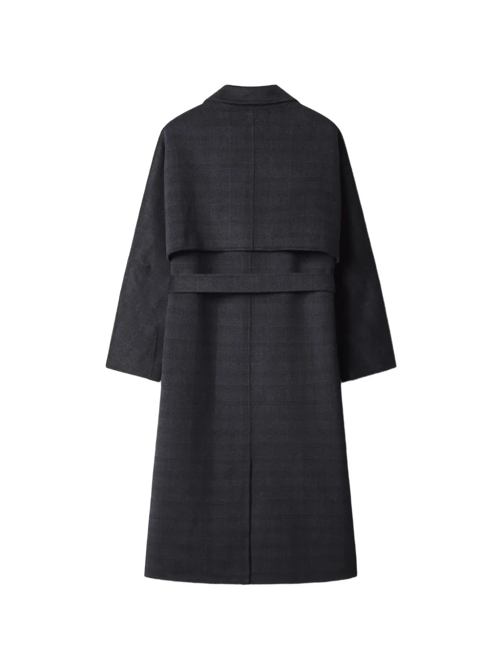 Maison Kitsuné Geruite jas met ceintuur Blauw