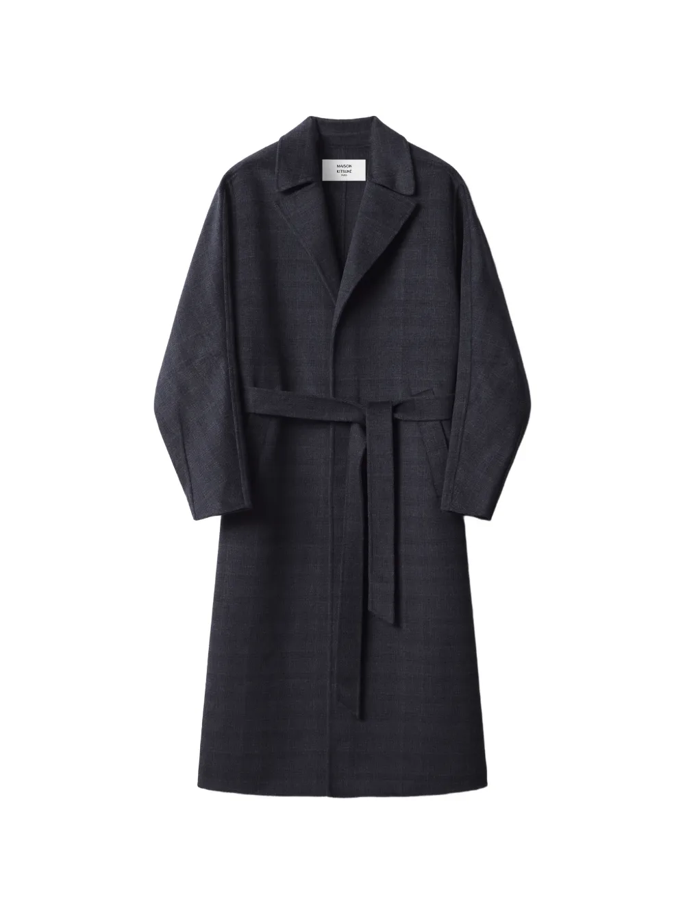Maison Kitsuné belted checked coat