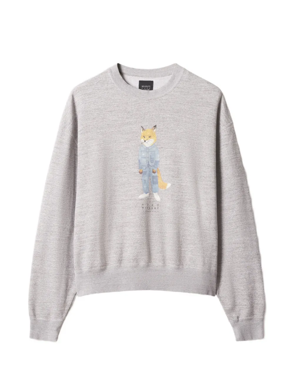 Maison Kitsuné Dressed Fox graphic-print sweater - Grigio