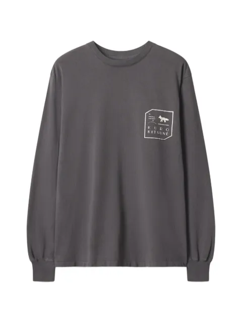Maison Kitsuné playera manga larga con logo estampado