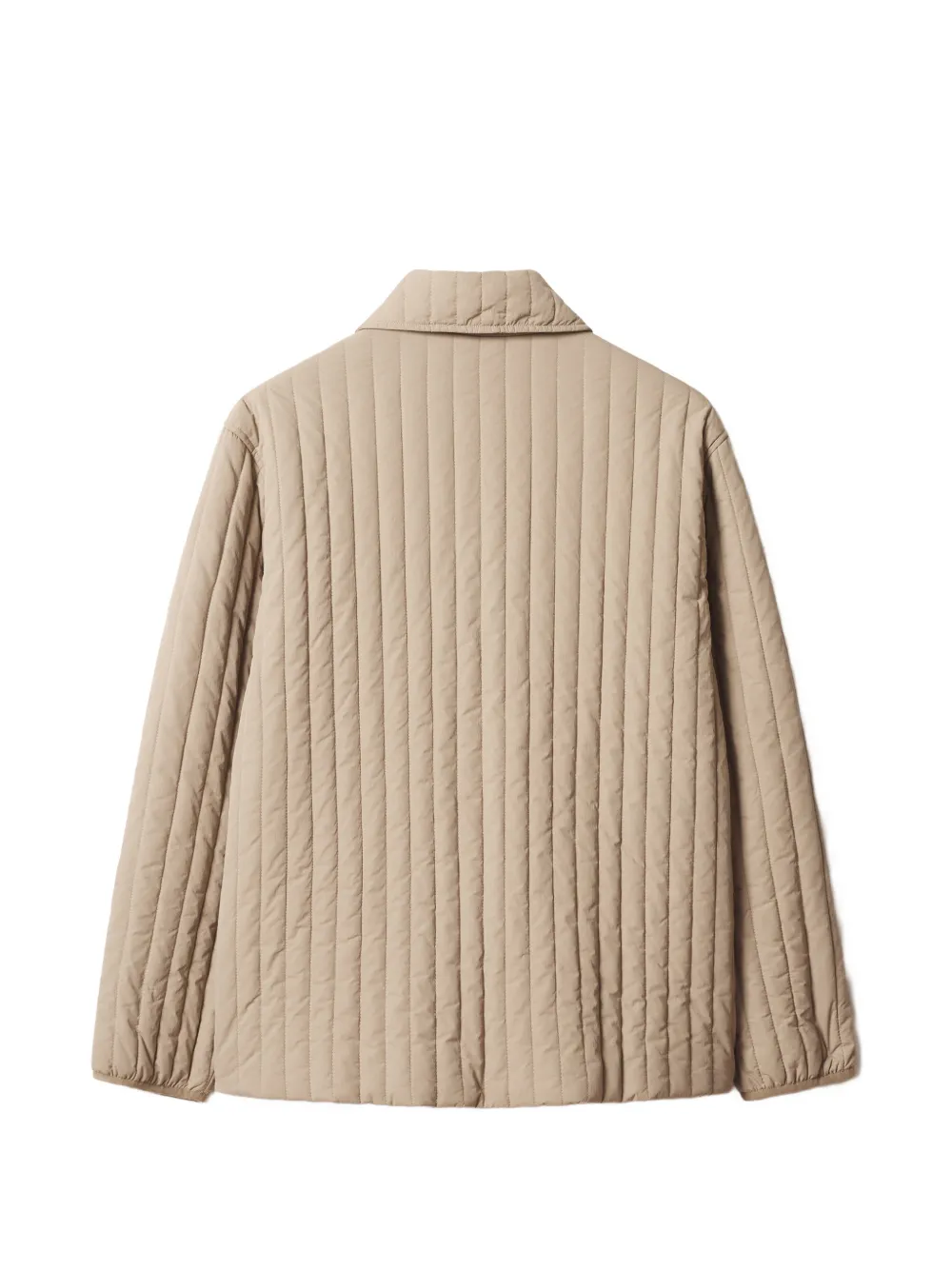 Maison Kitsuné Verticaal gewatteerd jack met opgestikte zak Beige